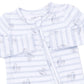 Airplane Stripe  2 Way Zipper Footie