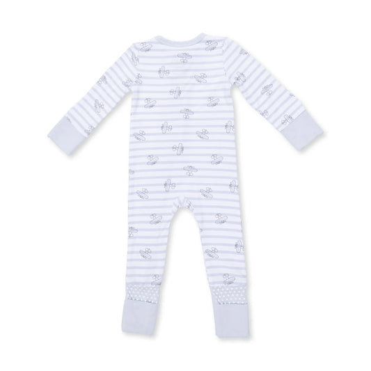 Airplane Stripe  Convertible Romper