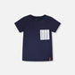 Jersey T-Shirt With Chest Pocket Dark Blue