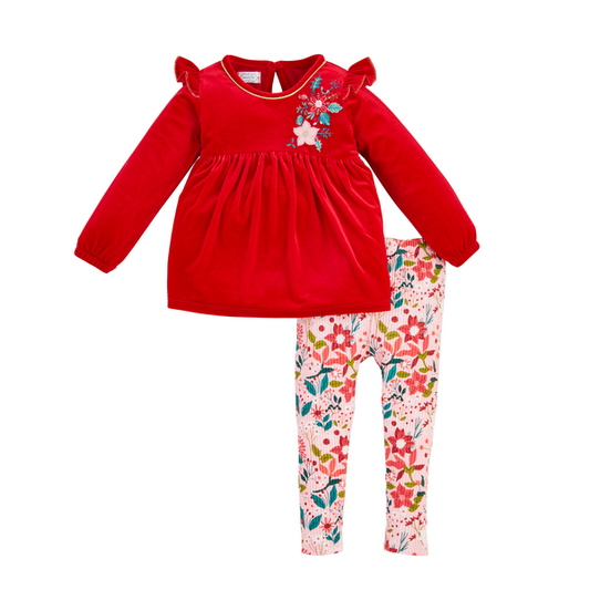 Poinsettia Tunic And Legging Set