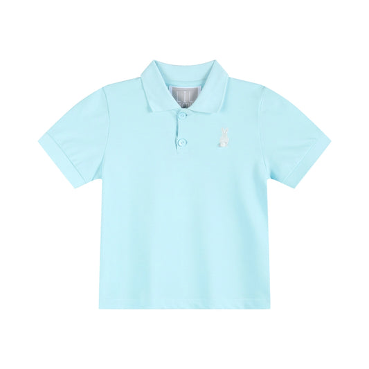 Light Blue Easter Bunny Polo Shirt