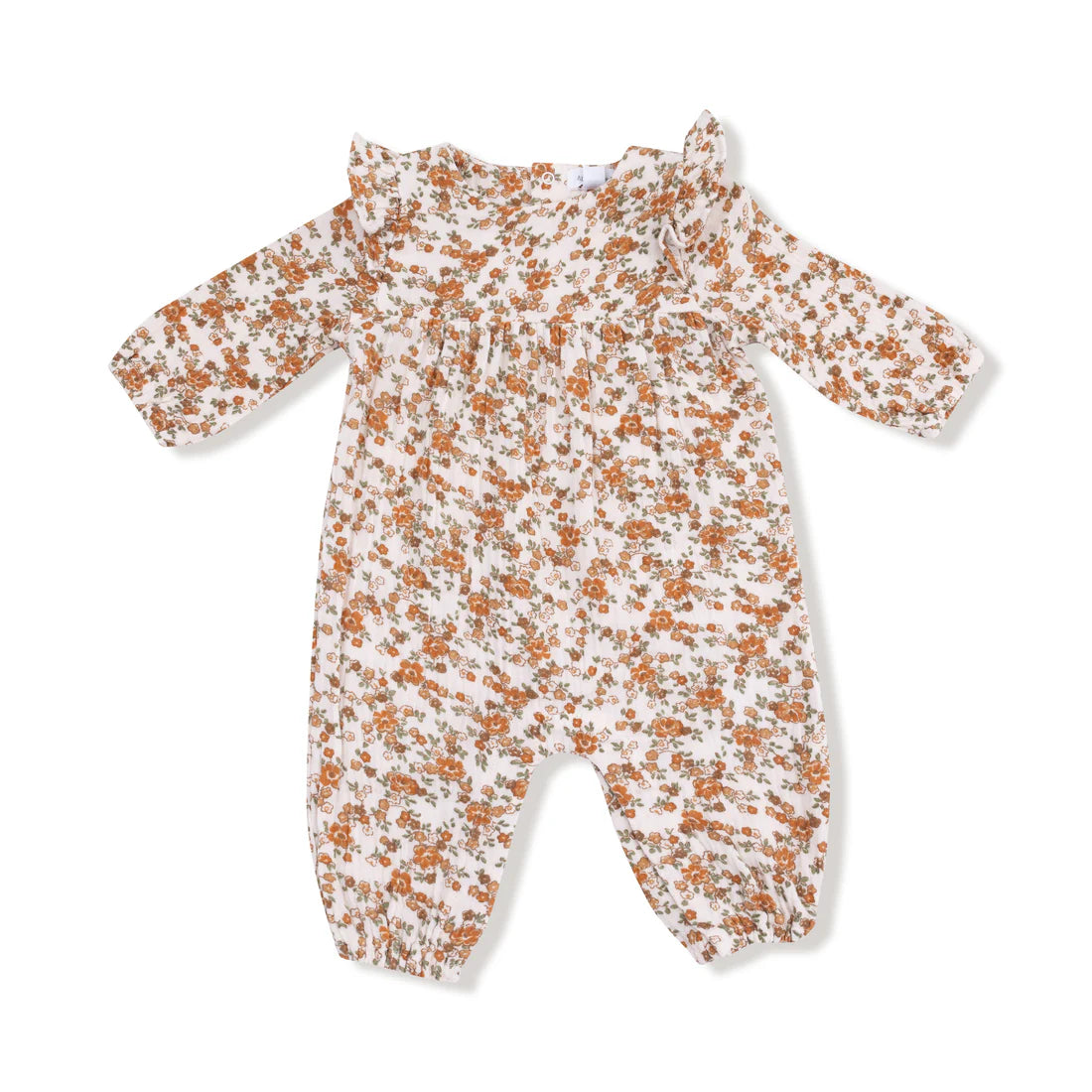Prairie Calico  Ruffle Sleeve Romper