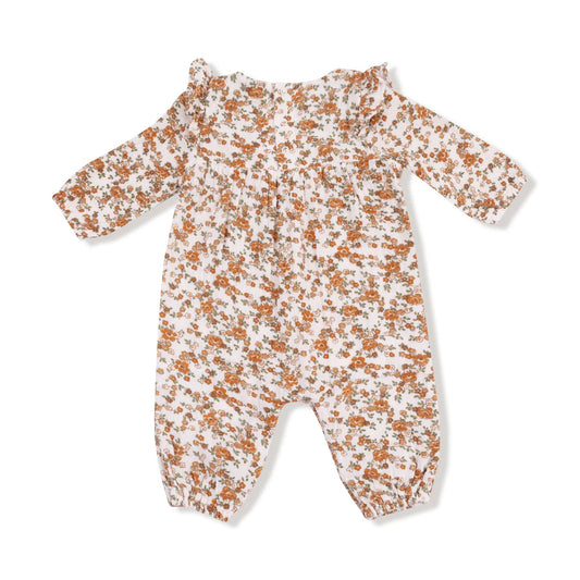 Prairie Calico  Ruffle Sleeve Romper