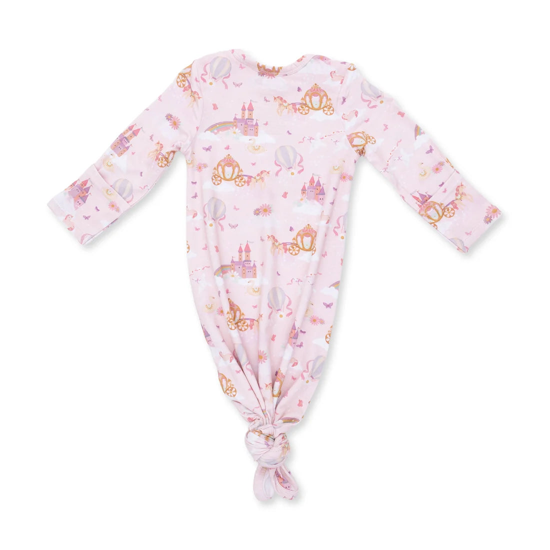 Princess Unicorns and Castle  Knotted Gown and Knot Headband