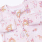 Princess Unicorns and Castle  2 Way Ruffle Back Zipper Footie