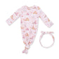 Princess Unicorns and Castle  Knotted Gown and Knot Headband
