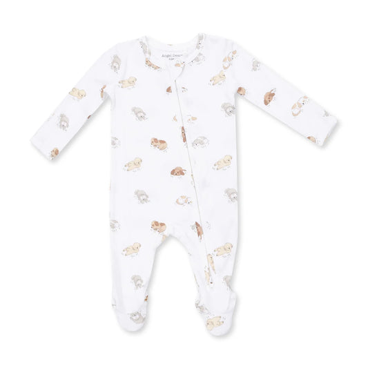 Puppy Snuggle Club  2 Way Zipper Footie