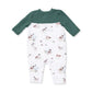 Pointer Pups and Duck Buddies  Romper with Contrast Sleeves