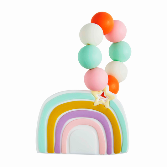 Blue Rainbow Silicone Teether