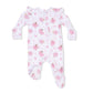 Ribbon Ballerinas  2 Way Ruffle Sleeve Zipper Footie