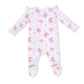 Ribbon Ballerinas  2 Way Ruffle Sleeve Zipper Footie