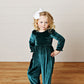 Swoon Kids Green Velvet Romper