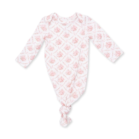 Rose Bow Lattice  Knotted Gown and Knot Headband
