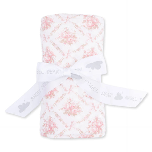 Rose Bow Lattice Swaddle Blanket