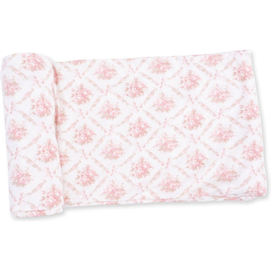 Rose Bow Lattice Swaddle Blanket
