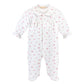 Tiny Rosebud Pima Footie With Round Collar
