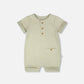 Cotton Rib Romper Sage Green