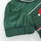 Green Corduroy Santa Smocked Dress and Bloomers