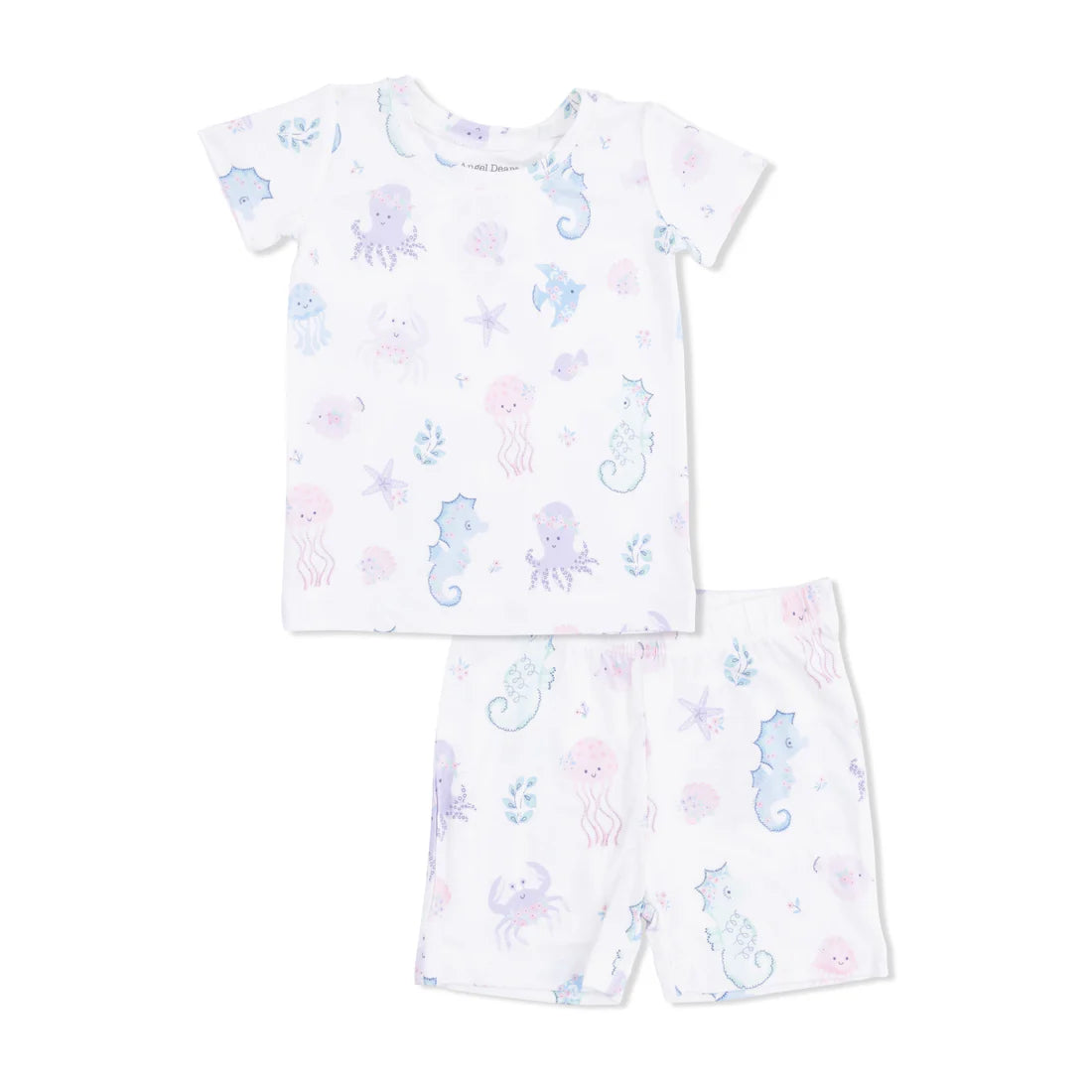 Floral Sea Creatures  Loungewear Short Set