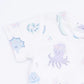 Floral Sea Creatures  Loungewear Short Set