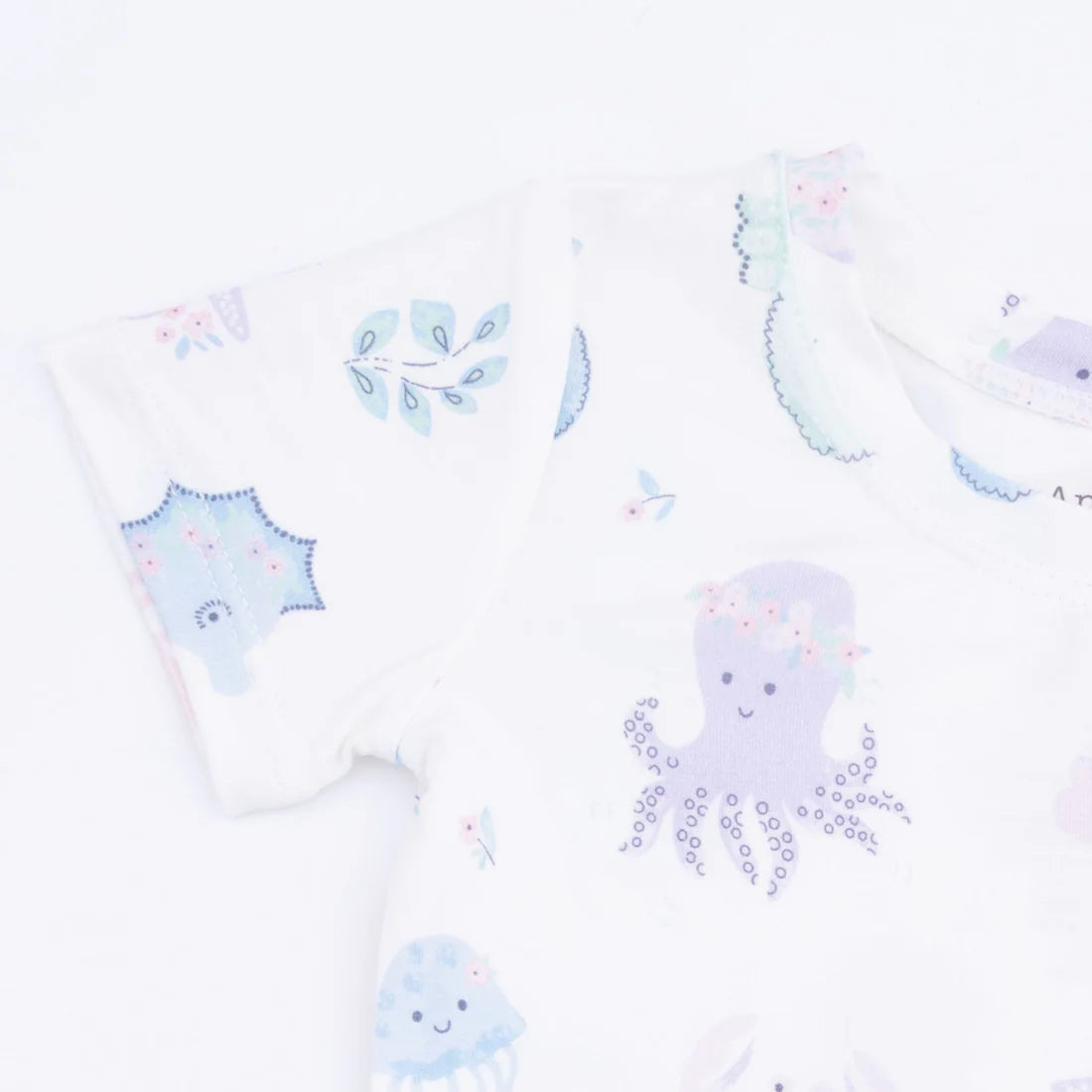 Floral Sea Creatures  Loungewear Short Set
