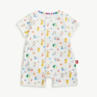 Seaside Sand Squad Org Cotton S/s Romper