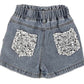 Sequin Back Pocket Denim Shorts