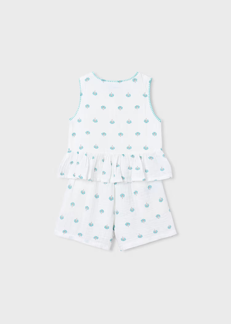 Mayoral 3229 Girl Printed Shorts and T-shirt Set