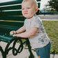 Jersey T-Shirt And Organic Cotton Jersey Shorts Set Grey Mix Turtle Print And Medium Blue