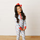 Swoon Kids Blue Santa Butterknit 2pc PJ
