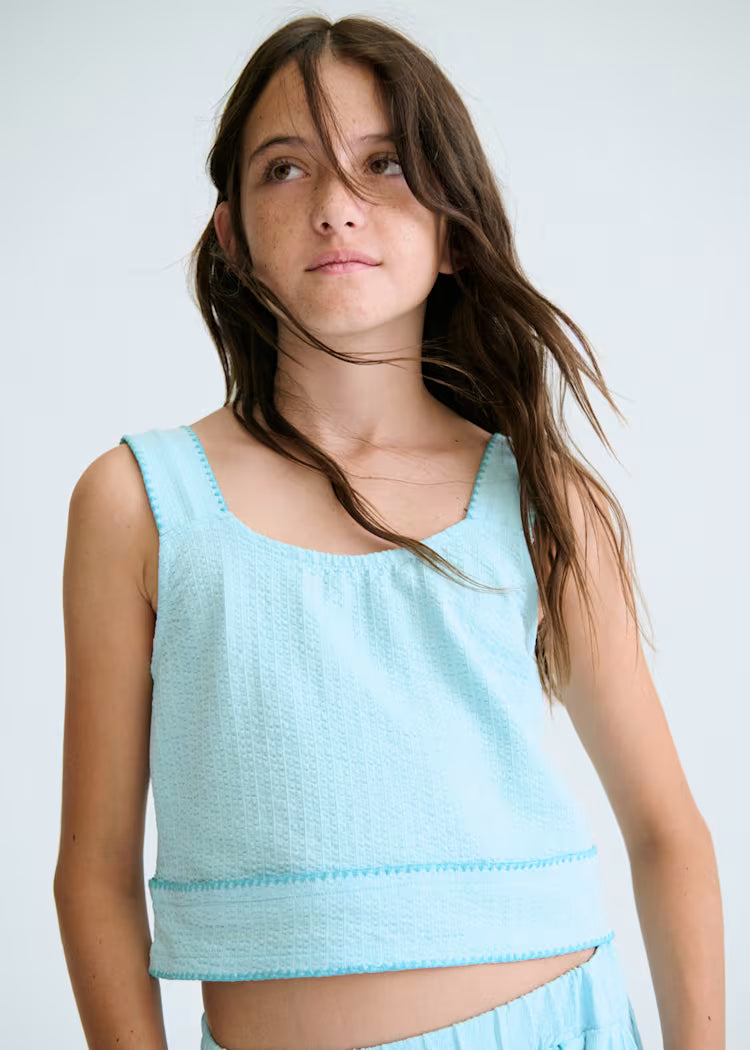 Mayoral 6213 Girl Aqua Shorts and Top Set