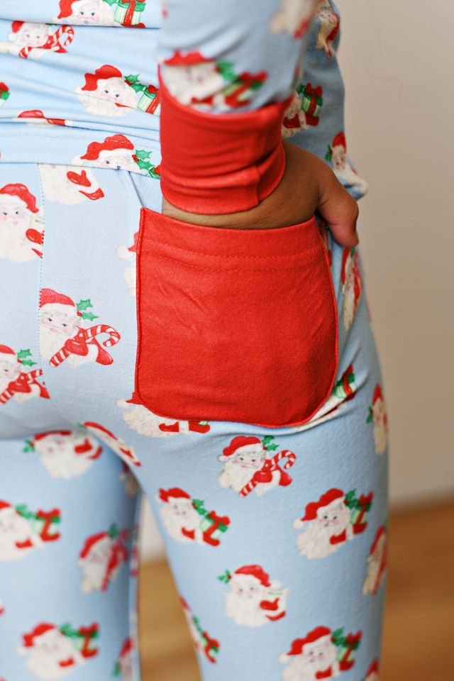 Swoon Kids Blue Santa Butterknit 2pc PJ