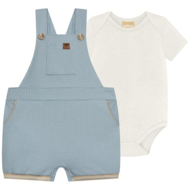 Blue Overall and TShirt Set