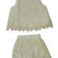 Summer Lace Eyelet 2 Piece Short Set