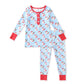 Swoon Kids Blue Santa Butterknit 2pc PJ