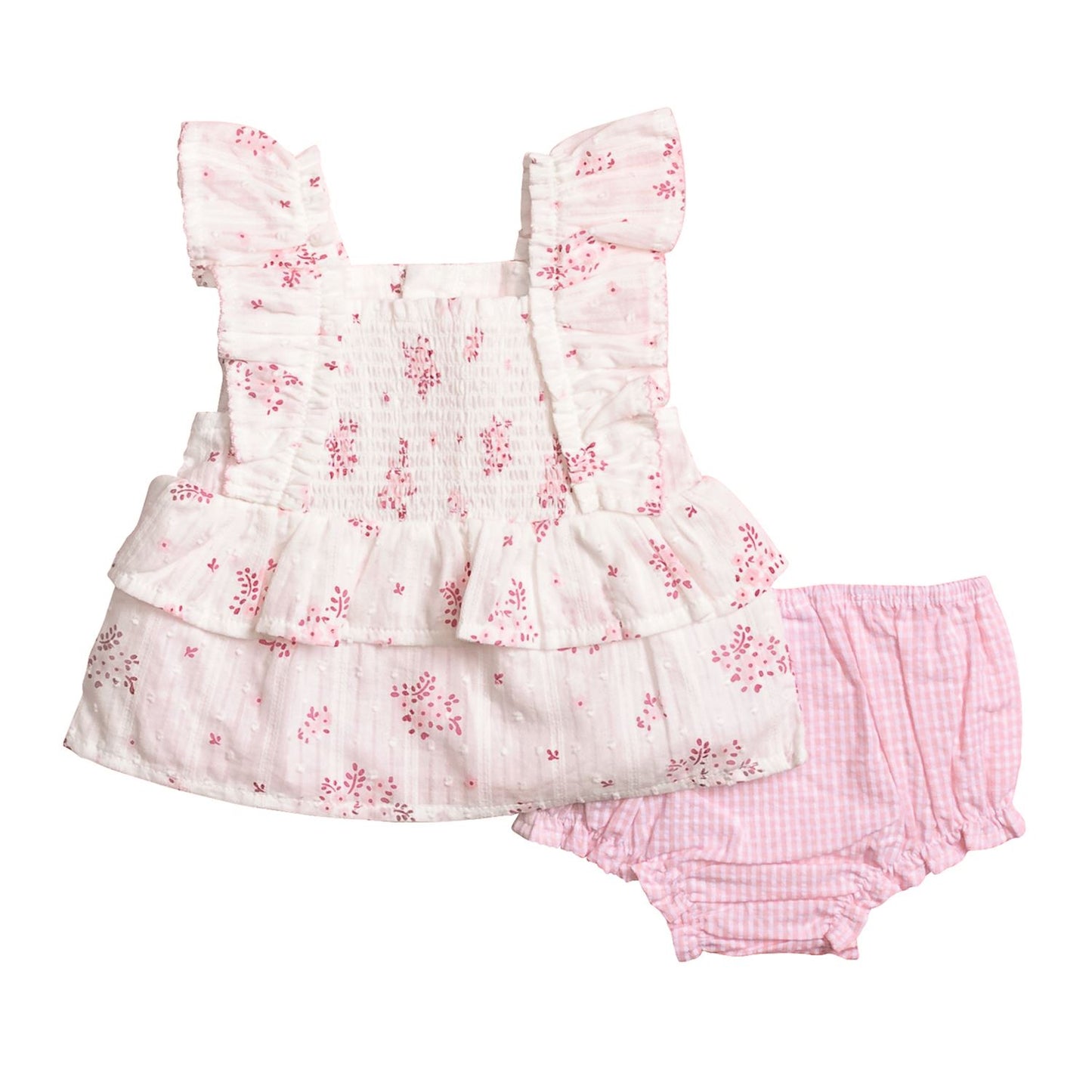 Pink Blossom Pinafore Set