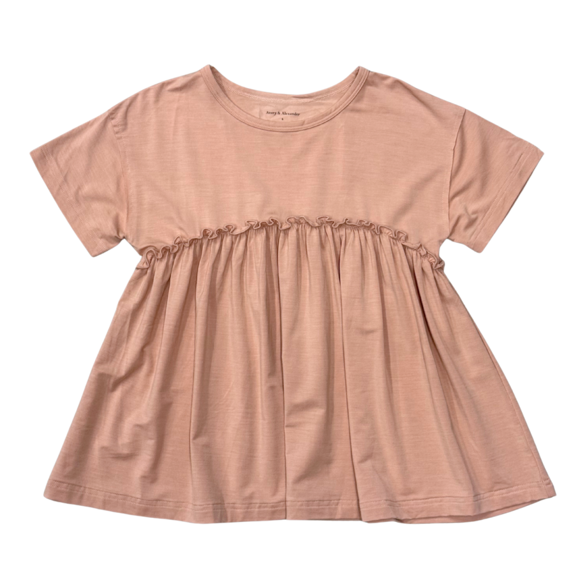 Rose Cloud Loose Short Sleeve Top