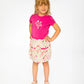 Muslin Skort Off White Printed Flowers