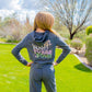 Girls Just Want to Have Fun Washed Embroidery Star Hoodie