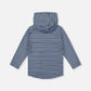 Deux par Deux  Striped Brushed Jersey Hooded T-Shirt Blue And White