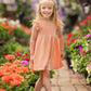 Sunkissed Apricot Short Flutter Sleeve Dress