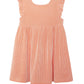 Sunkissed Apricot Short Flutter Sleeve Dress