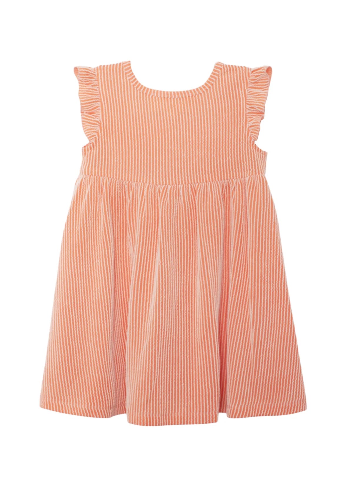 Sunkissed Apricot Short Flutter Sleeve Dress