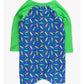 Neon Surfs Up Long Sleeve One Piece Rash Guard Swimsuit
