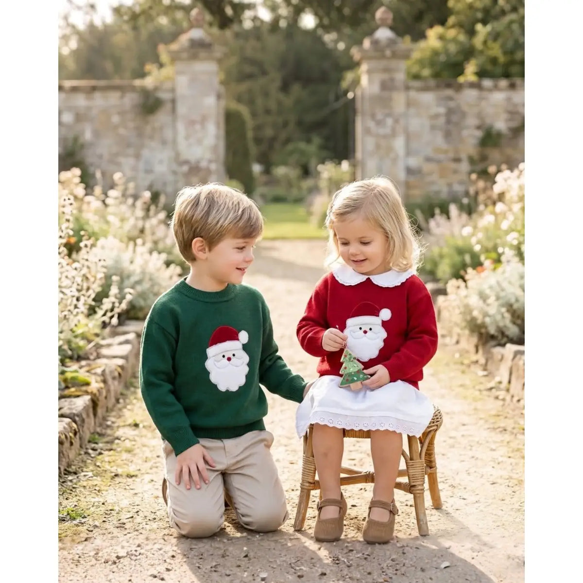 Green Santa Christmas Sweater