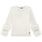 Milon Off-White Sweater with Faux Fur Cuffs