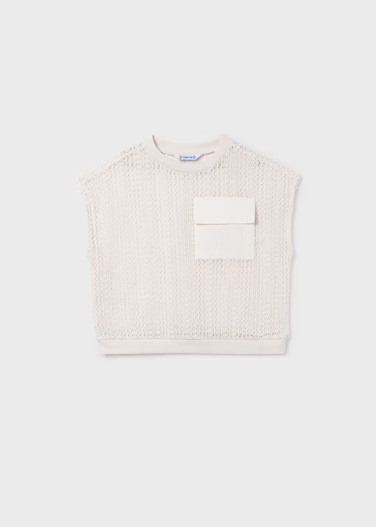 Mayoral 6160 Girl Knit Top with Tank Top