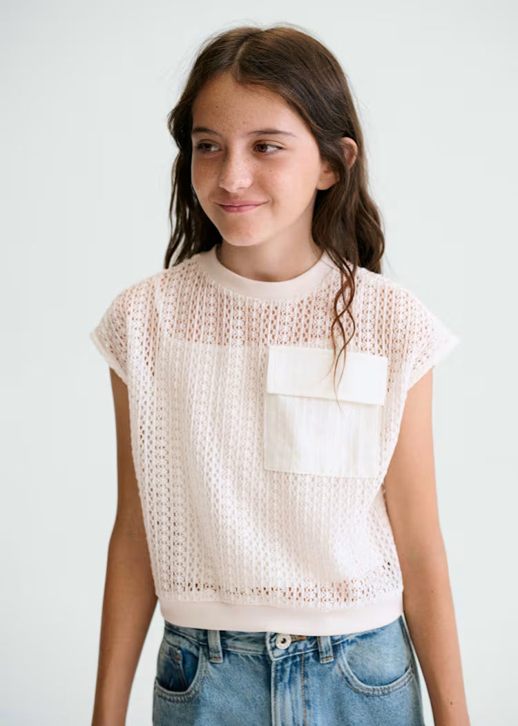 Mayoral 6160 Girl Knit Top with Tank Top