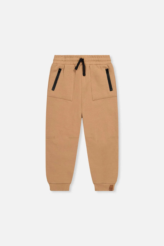 Deux Par Deux Fleece Sweatpants With Pockets Brown Tannin