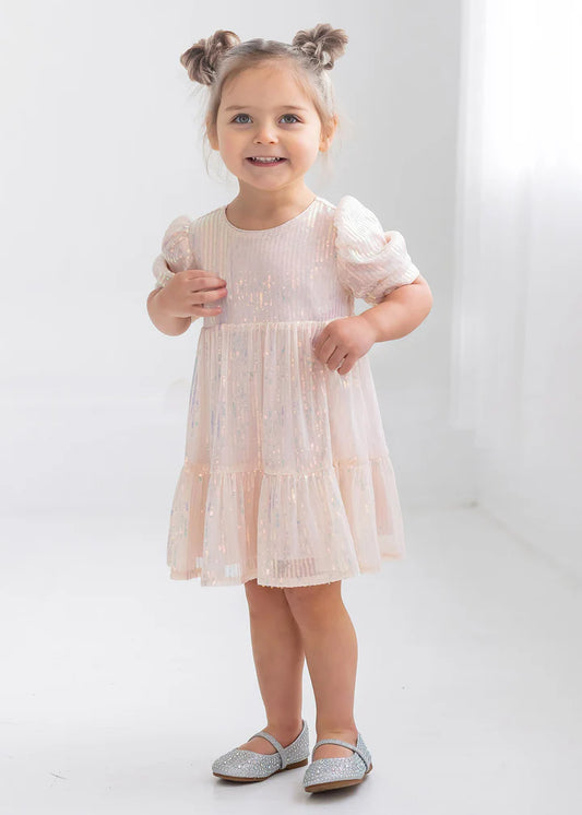 Taylor Sequined Little Big Girl Dress